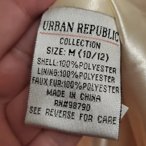 URBAN REPUBLIC Soft Fleece Jacket Faux Fur Front Zip Pink Girls 10-12 - Picture 3 of 3